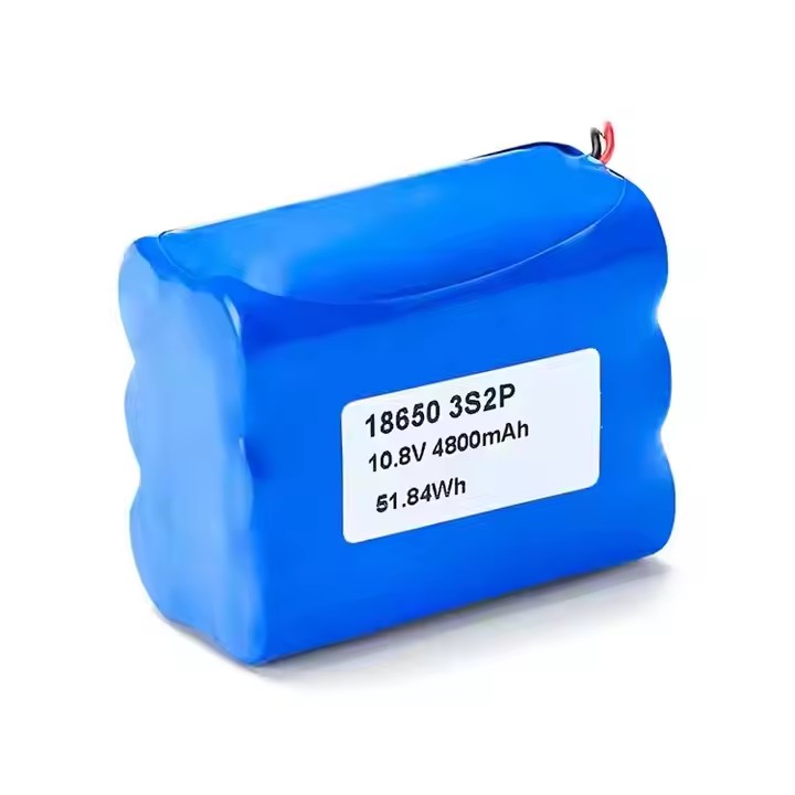 Customized 18650 2400mAh Rechargeable 12 Volt Li-ion 4800mAh 18650 3S2P 11.1v 12v Lithium Battery Pack for LED Light-Custom Battery Packs